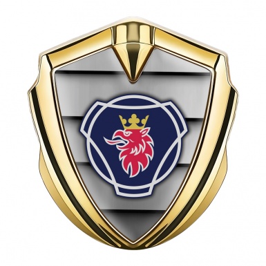 Scania Emblem Ornament Gold Shutters Effect Big Griffin Logo Design