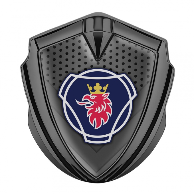 Scania Bodyside Domed Emblem Graphite Dark Grate Big Griffin Logo Motif