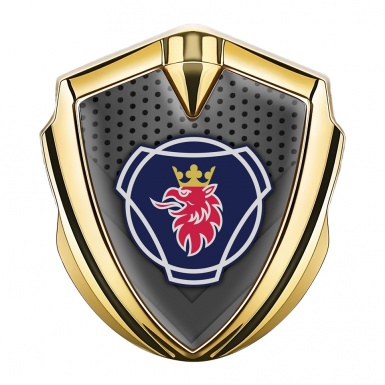 Scania Bodyside Domed Emblem Gold Dark Grate Big Griffin Logo Motif