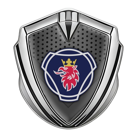 Scania Bodyside Domed Emblem Silver Dark Grate Big Griffin Logo Motif