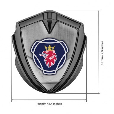 Scania Emblem Badge Self Adhesive Graphite Concrete Texture Griffon Edition