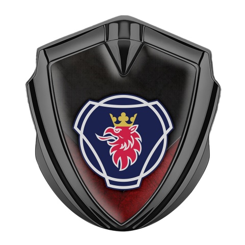 Scania Fender Emblem Badge Graphite Dark Red Element Big Griffon Logo