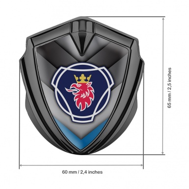 Scania Bodyside Domed Emblem Graphite Blue Fragment Griffon Logo Design