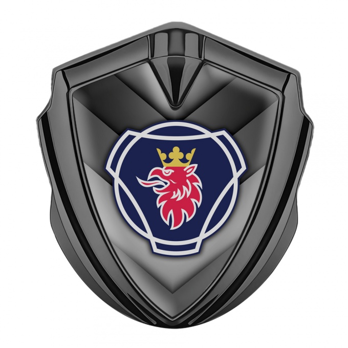 Scania Emblem Truck Badge Graphite Grey Arrows Griffon Logo Edition