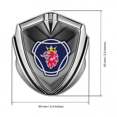 Scania Emblem Truck Badge Silver Grey Arrows Griffon Logo Edition