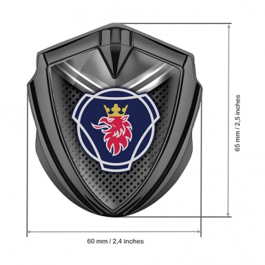 Scania Emblem Badge Graphite Metallic Grate Big Griffin Symbol Edition