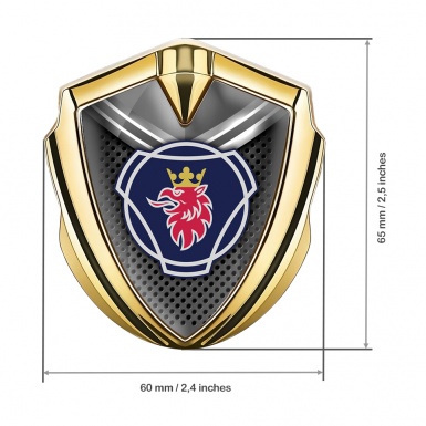 Scania Emblem Badge Gold Metallic Grate Big Griffin Symbol Edition