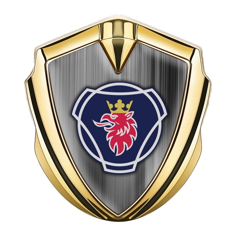 Scania Emblem Ornament Gold Grey Gradient  Griffin Logo Variant