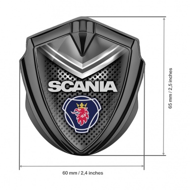 Scania Badge Self Adhesive Graphite Dark Grate Grey Element Griffon Edition