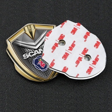 Scania Badge Self Adhesive Gold Dark Grate Grey Element Griffon Edition