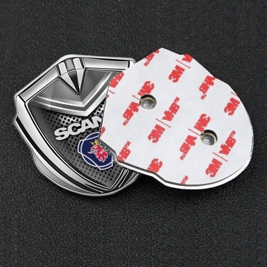 Scania Badge Self Adhesive Silver Dark Grate Grey Element Griffon Edition