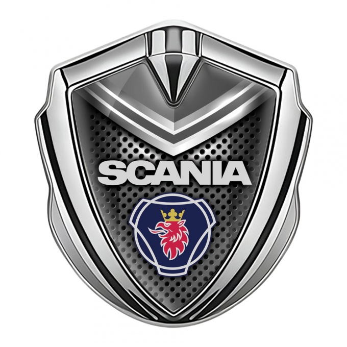 Scania Badge Self Adhesive Silver Dark Grate Grey Element Griffon Edition