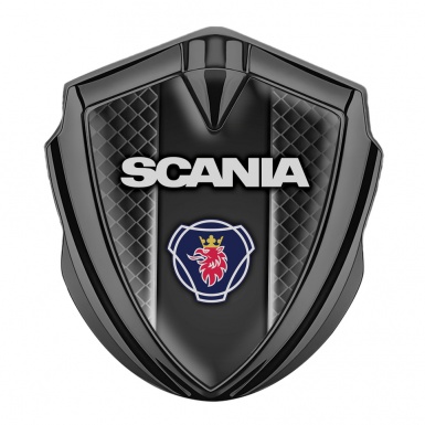 Scania Metal Emblem Self Adhesive Graphite Dark Squares Griffon Logo Design