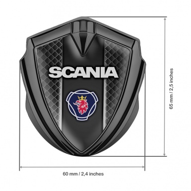 Scania Metal Emblem Self Adhesive Graphite Dark Squares Griffon Logo Design