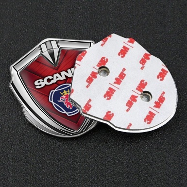 Scania Emblem Self Adhesive Silver Red Hex Fragments Griffin Logo