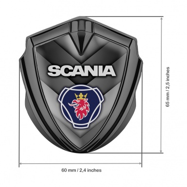 Scania Emblem Ornament Graphite Grey Arrow motif Griffin Logo Design