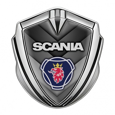 Scania Emblem Ornament Silver Grey Arrow motif Griffin Logo Design