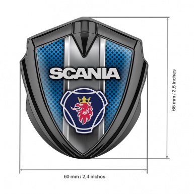 Scania Emblem Truck Badge Graphite Blue Aurora Griffin Symbol Edition