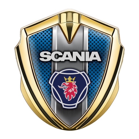 Scania Emblem Truck Badge Gold Blue Aurora Griffin Symbol Edition