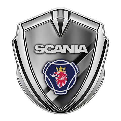 Scania Bodyside Emblem Self Adhesive Silver Polished Metal Griffin Logo