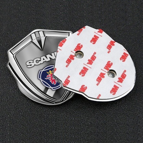 Scania Bodyside Emblem Self Adhesive Silver Polished Metal Griffin Logo