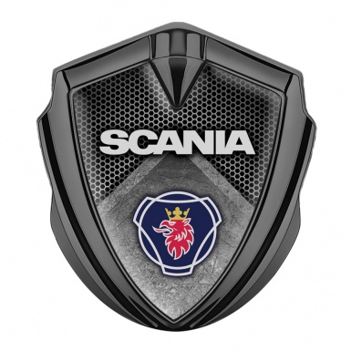 Scania Metal Emblem Self Adhesive Graphite Stone Slab Griffin Logo