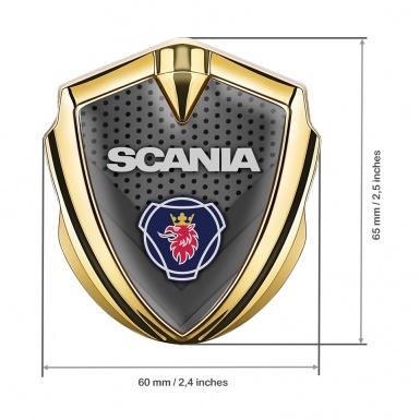 Scania Emblem Truck Badge Gold Dark Grate Classic Griffin Logo