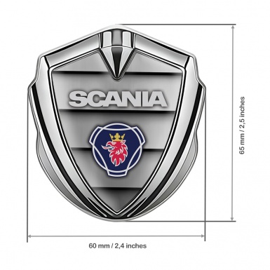 Scania Bodyside Emblem Self Adhesive Silver Shutter Effect Classic Logo