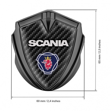 Scania Emblem Badge Graphite Black Carbon Griffin Logo Edition