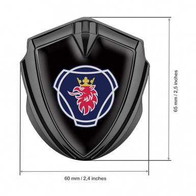 Scania Emblem Ornament Graphite Black Background Griffin Logo Design