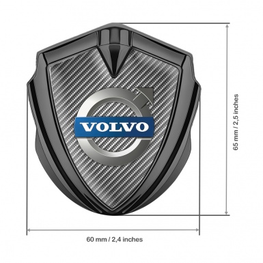 Volvo Emblem Fender Badge Graphite Light Carbon Metallic Logo Edition