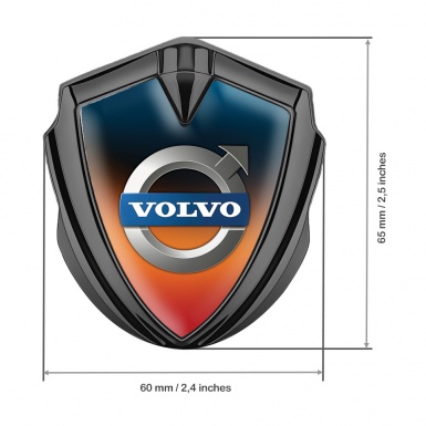 Volvo Emblem Badge Graphite Color Gradient Polished Logo Edition