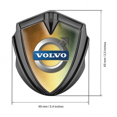 Volvo Emblem Ornament Graphite Color Gradient Polished Logo Edition