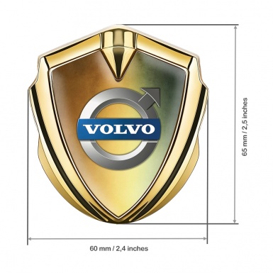 Volvo Emblem Ornament Gold Color Gradient Polished Logo Edition