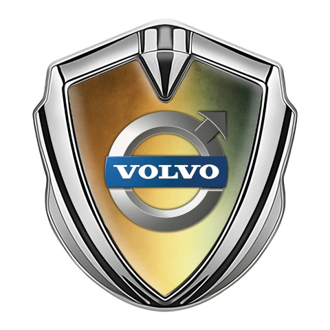 Volvo Emblem Ornament Silver Color Gradient Polished Logo Edition