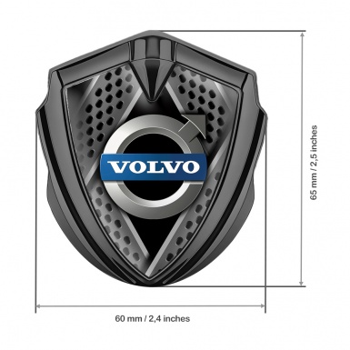 Volvo Emblem Car Badge Graphite Blade Fragments Polished Logo Edition