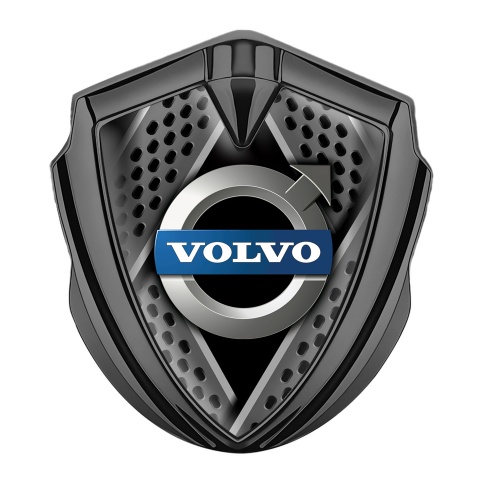 Volvo Emblem Car Badge Graphite Blade Fragments Polished Logo Edition