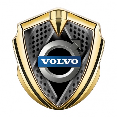 Volvo Emblem Car Badge Gold Blade Fragments Polished Logo Edition