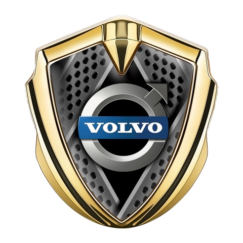 Volvo Emblem Car Badge Gold Blade Fragments Polished Logo Edition