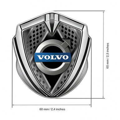 Volvo Emblem Car Badge Silver Blade Fragments Polished Logo Edition