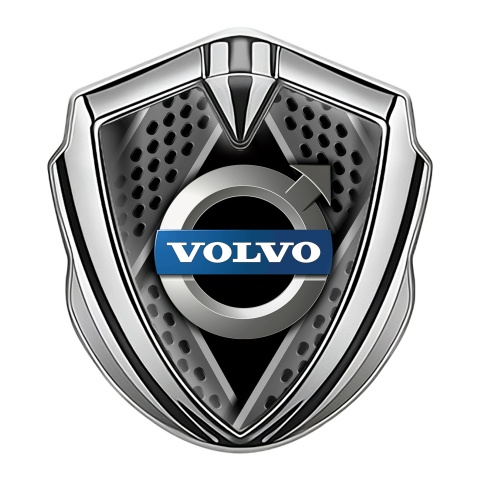 Volvo Emblem Car Badge Silver Blade Fragments Polished Logo Edition