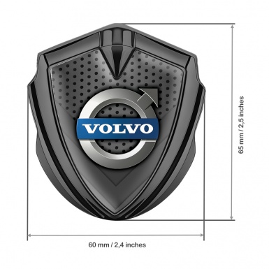 Volvo Bodyside Emblem Self Adhesive Graphite Dark Mesh Polished Logo Edition