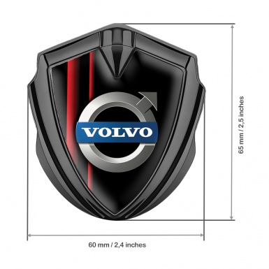 Volvo Emblem Ornament Graphite Crimson Stripes Metallic Motif Edition