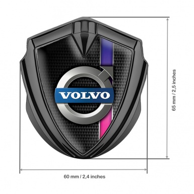 Volvo Bodyside Domed Emblem Graphite Black Carbon Purple Stripe Edition