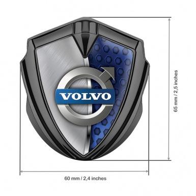 Volvo Fender Emblem Badge Graphite Chrome Element Metallic Symbol Design