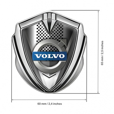 Volvo Emblem Trunk Badge Silver Chrome Grille Metallic Symbol Edition