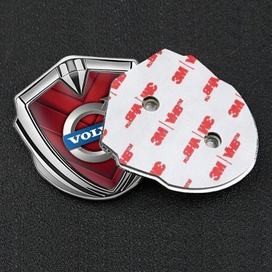 Volvo Emblem Self Adhesive Silver Red Hex Metallic Logo Design