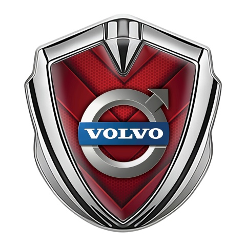 Volvo Emblem Auto Zeichen Silbertonfarbe Rote V Form Elemente Design