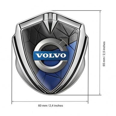 Volvo Emblem Car Badge Silver Blue Black Mosaic Pattern Polished Logo