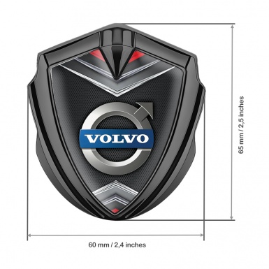 Volvo Emblem Fender Badge Graphite Chrome Fragments Classic Edition